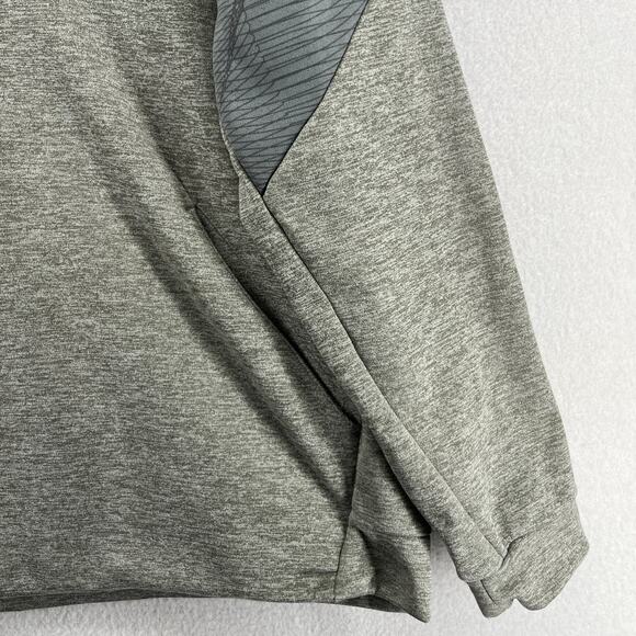 NIKE Hoodie Mens XL Thema Fleece Dri-Fit Pullover AOP Training Sweatshirt Gray - Picture 9 of 14